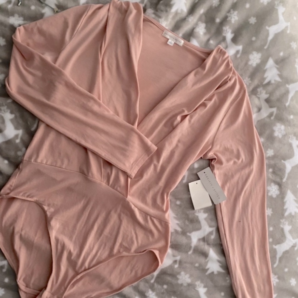 Society + Stitch Pink Large Bodysuit